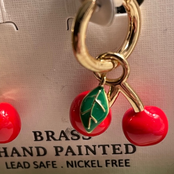 Piper K Cherry Hoop Earrings - Picture 3 of 4